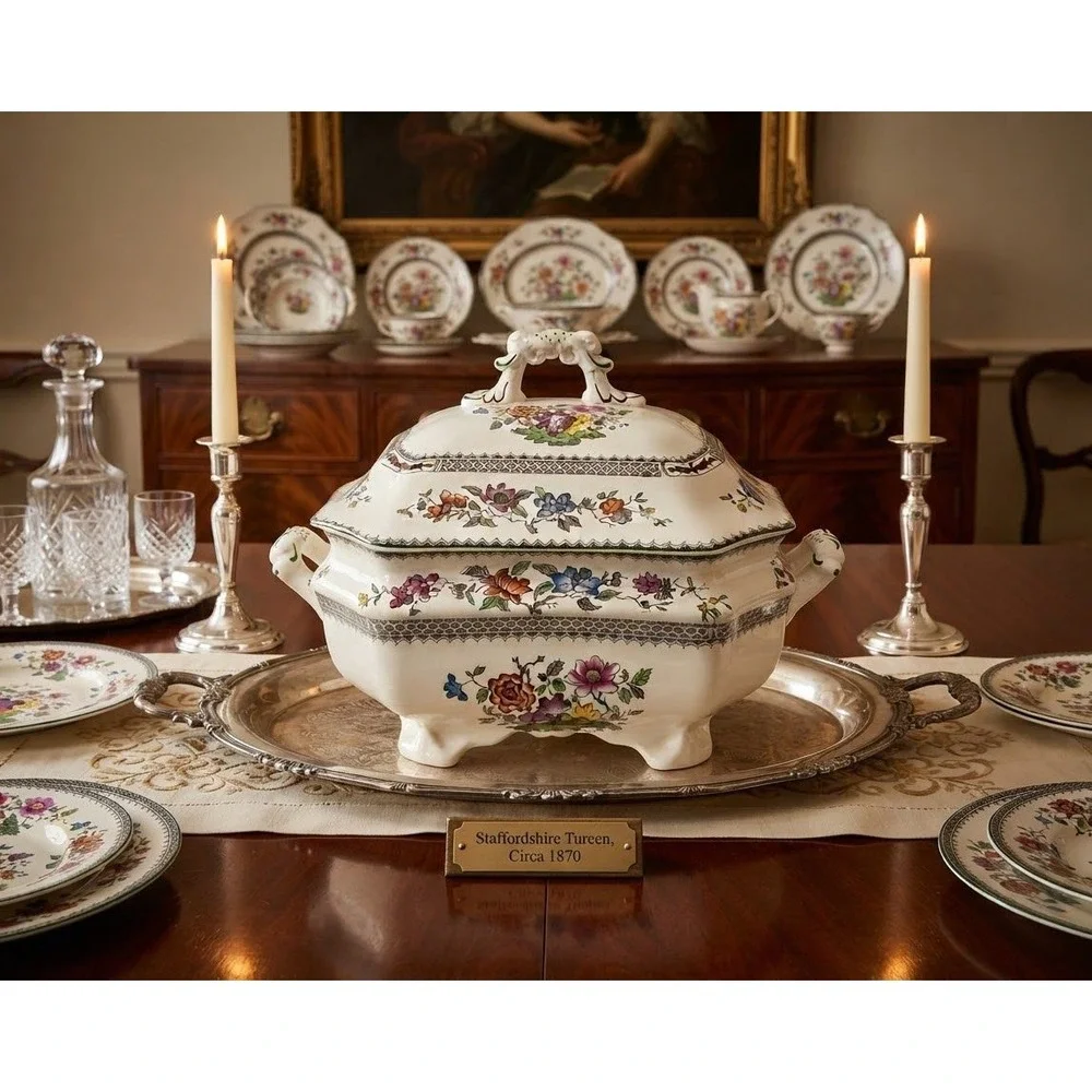 Spode Chinese Rose Soup Tureen with Lid 2/9253-AO Staffordshire England 1815